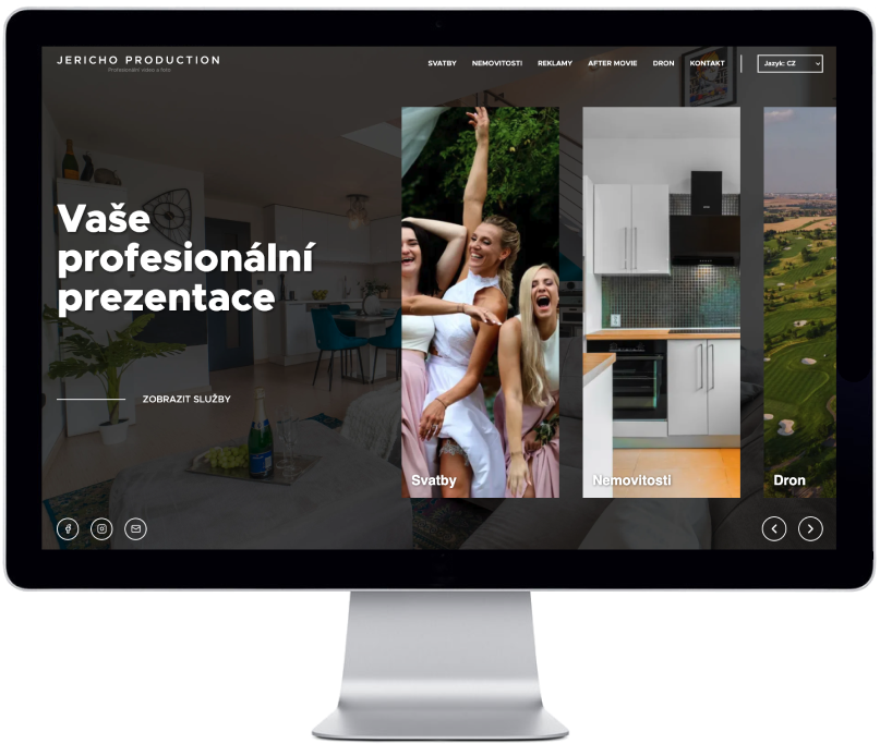Návrh webu videoprodukce Jericho Production od Lubomíra Hrdličky