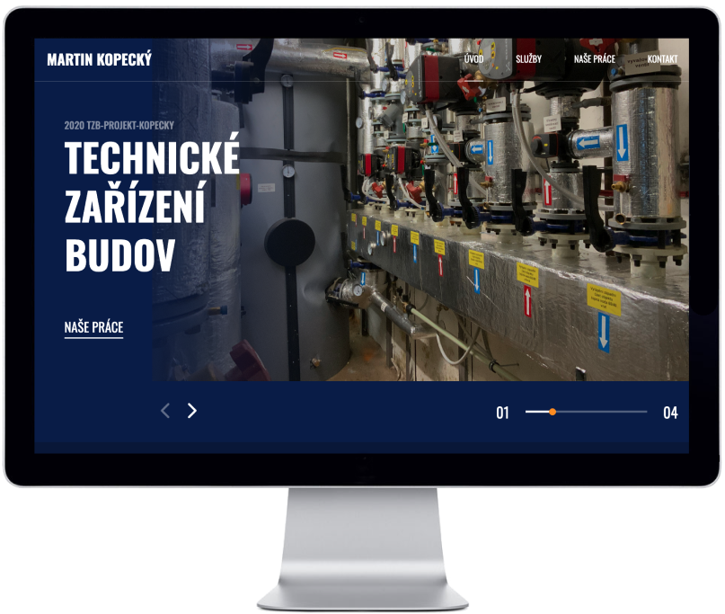 Návrh webu Technické zařízení budov Kopecký od Lubomíra Hrdličky