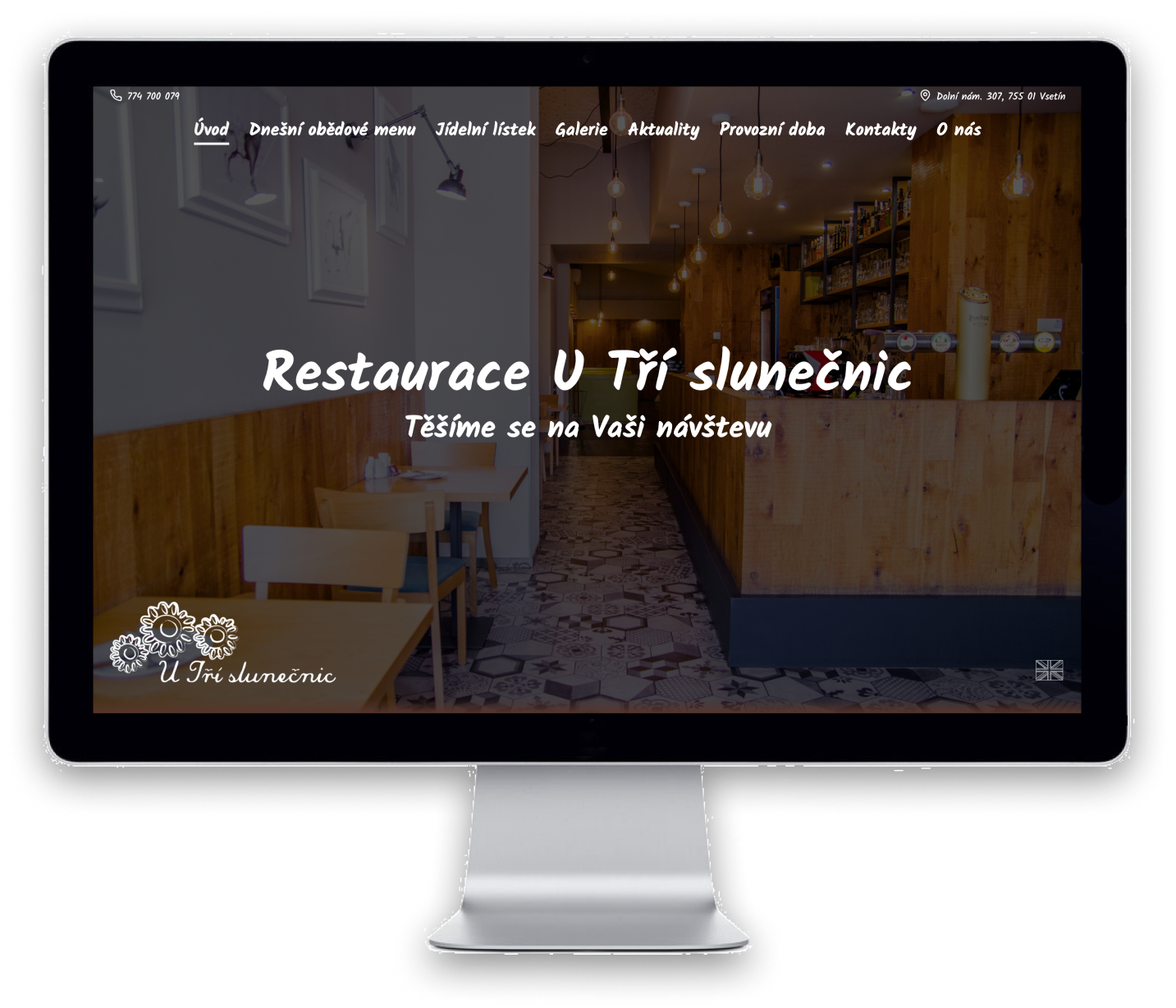 Restaurace U Tří Slunečnic - Ukázka Desktop